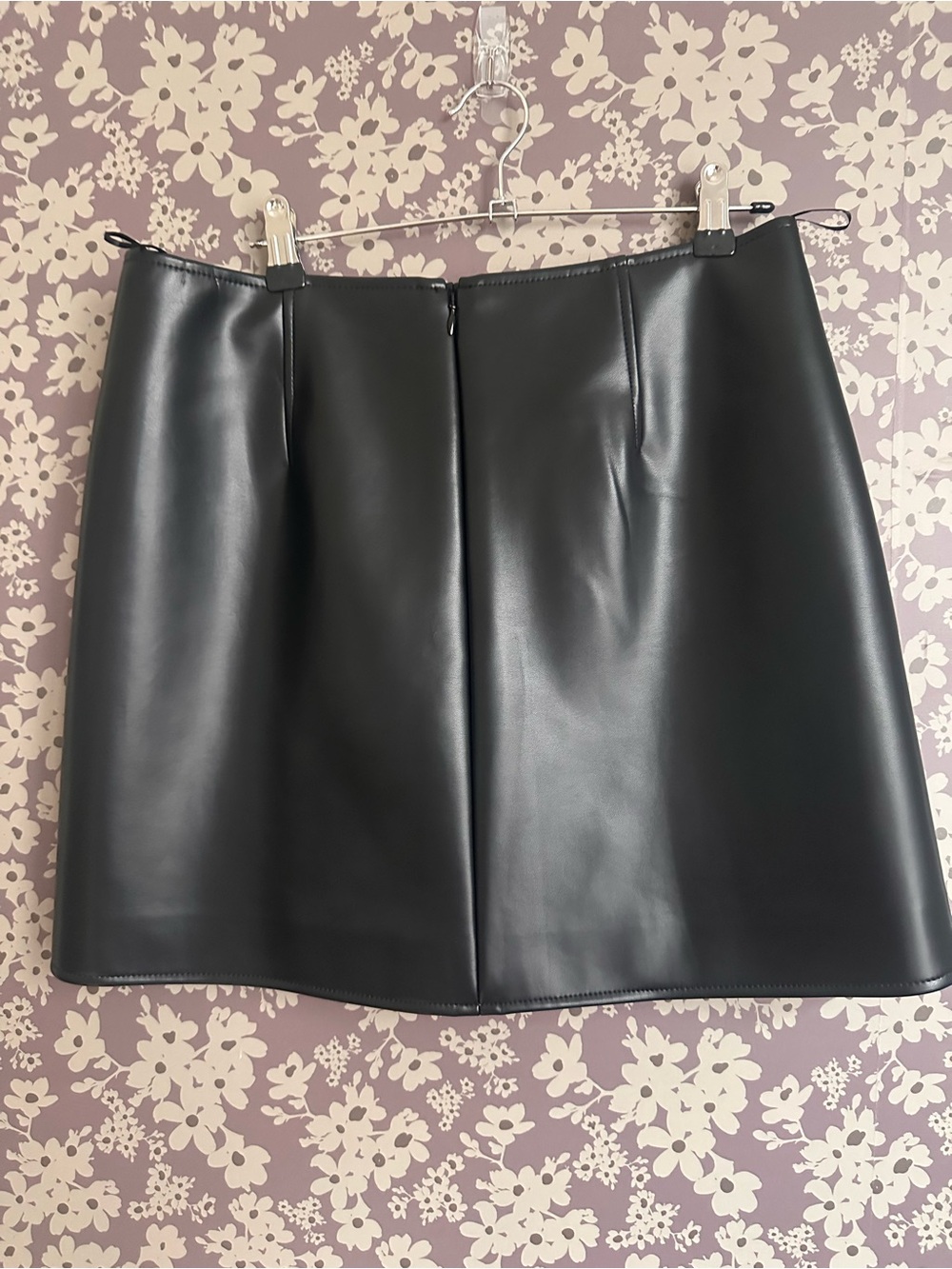 Banana Republic Black Faux Leather Mini Skirt